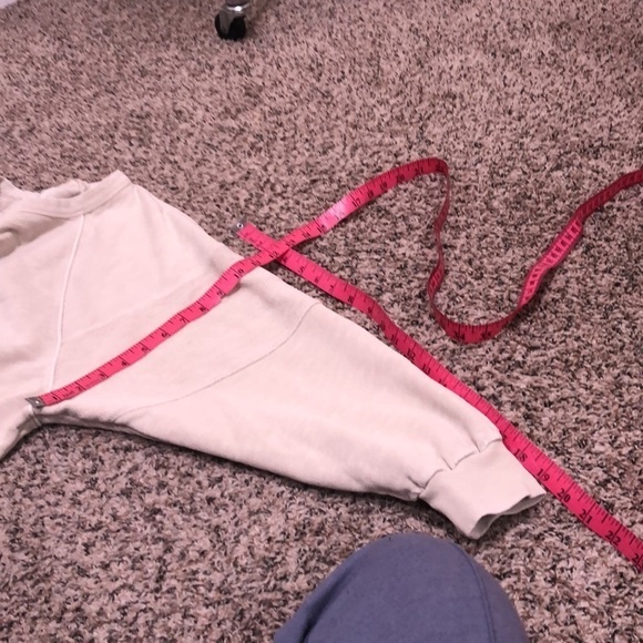 Madewell MWL Oversized Raglan Sweatshirt Size Small Beige - Picture 10 of 10